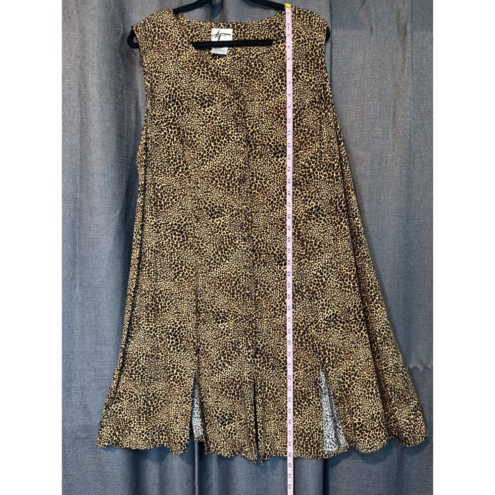ALIXTAYLOR Leopard Print Sleeveless Dress V-Neck Casual Animal‎ Print Dress M